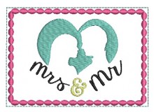 ITH - Postkarte Mr. & Mrs. Silhouette 2